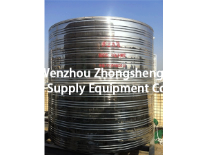 Stainless steel insulated circular water tower