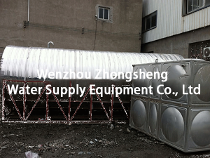 Stainless steel horizontal water tower water tank